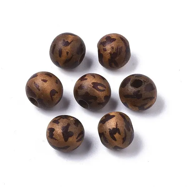 Printed Natural Wood Beads