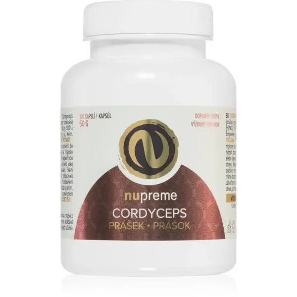 Nupreme Cordyceps biomasa prášek podpora imunity 100 cps