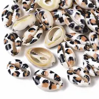 Printed Natural Cowrie Shell Beads