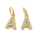 Brass Micro Pave Cubic Zirconia Pendants