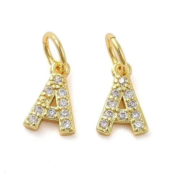 Brass Micro Pave Cubic Zirconia Pendants