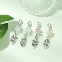 4Pcs Crackle Glass Beads Pendant Decorations