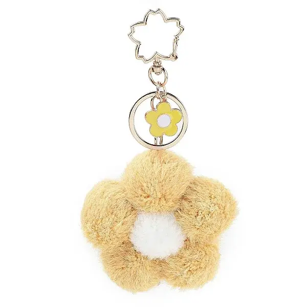 Flower Plush Pendant Keychain