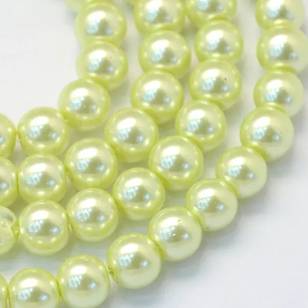 Baking Painted Glass Pearl Bead Strands