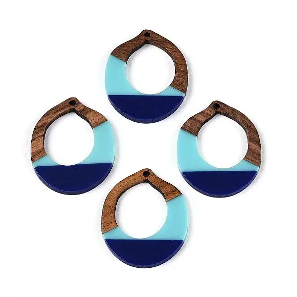 Resin & Walnut Wood Pendants