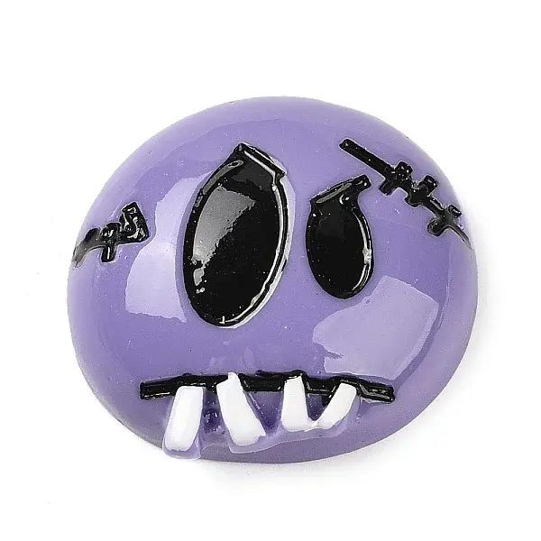 Stitched Doll Head Halloween Opaque Resin Decoden Cabochons