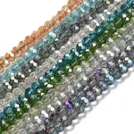 Electroplate Glass Faceted Rondelle Beads Strands