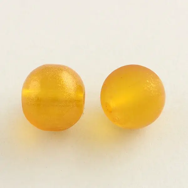 Spray Painted Glass Round Bead Strands