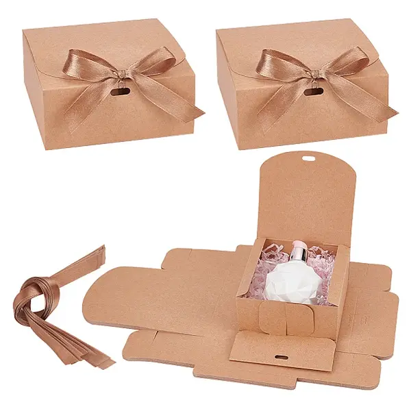 Square Kraft Paper Jewelry Gift Boxes