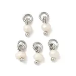 Natural Cultured Freshwater Pearl Rondelle Charms