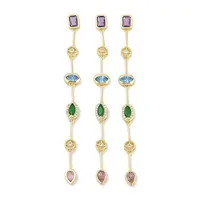 Brass Micro Pave Cubic Zirconia Big Pendants