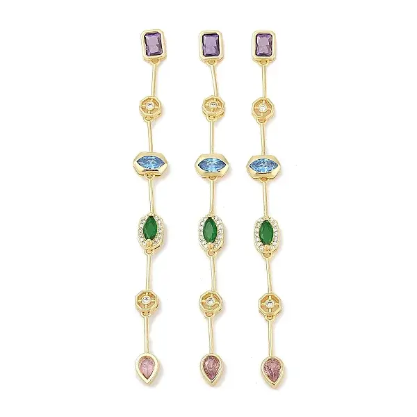 Brass Micro Pave Cubic Zirconia Big Pendants