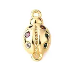 Brass Micro Pave Colorful Cubic Zirconia Links
