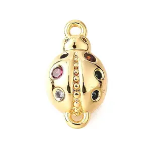 Brass Micro Pave Colorful Cubic Zirconia Links