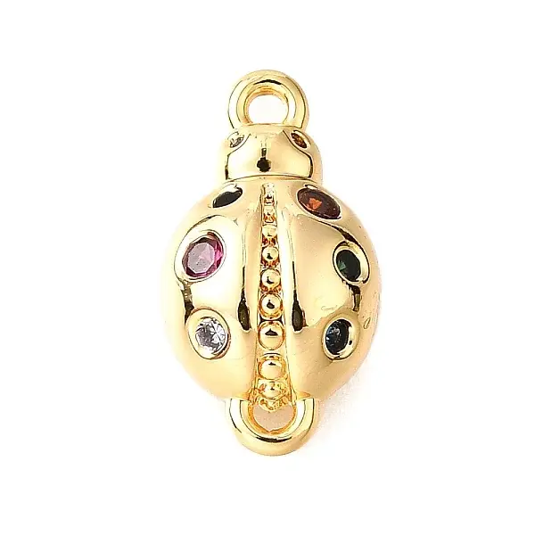 Brass Micro Pave Colorful Cubic Zirconia Links