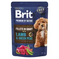 BRIT Premium Dog Fillets Gravy Lamb&Green Peas 85 g