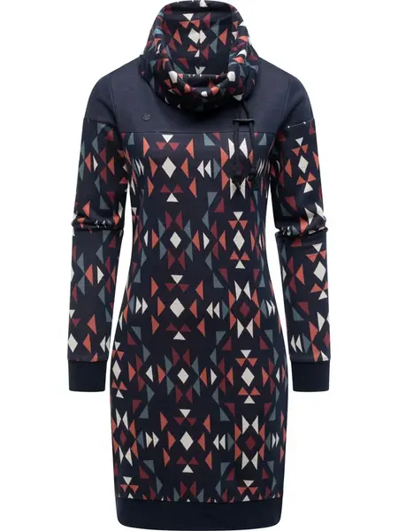 Ragwear Šaty 'Chlloe Aztec'  námornícka modrá / tmavomodrá / ohnivo červená / šedobiela
