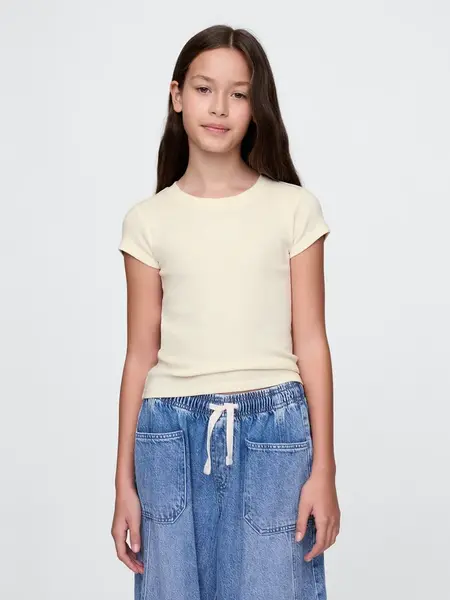 GAP  Dívčí Dětské žebrované tričko 716583-02 Veľkosť: XS