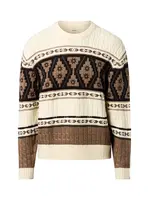 Redefined Rebel Sveter 'Henson'  nebielená / hnedá / čierna