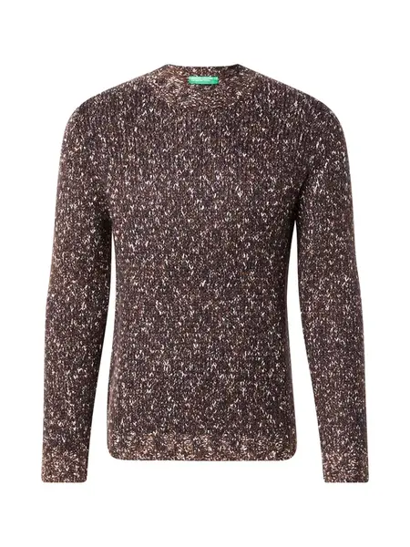 UNITED COLORS OF BENETTON Sveter  námornícka modrá / čokoládová / biela