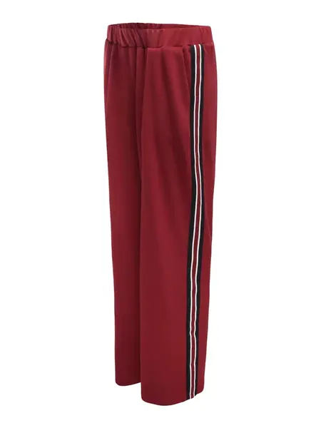 Only Maternity Nohavice 'OLMWARM'  vínovo červená / čierna / biela