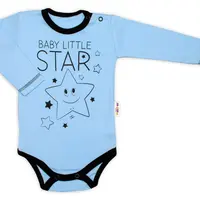 Baby Nellys Body dlouhý rukáv, modré, Baby Little Star vel.  68