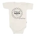 Baby Nellys Body krátký rukáv Made with love,  béžové vel.  68