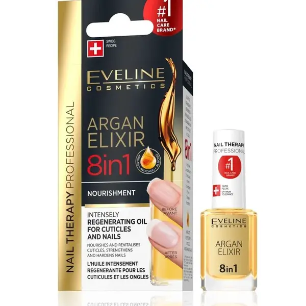 Eveline SPA Argan 8v1 elixir na kůžičku a nehty 12 ml