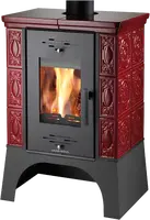 Haas+Sohn Kachlová kamna EMPOLI, bordeaux