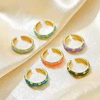 Brass Open Cuff Rings for Women