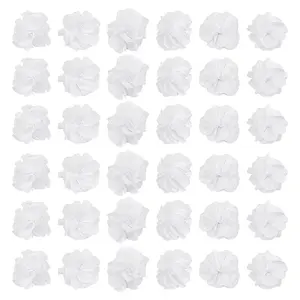 40Pcs Polyester Fabric Flowers