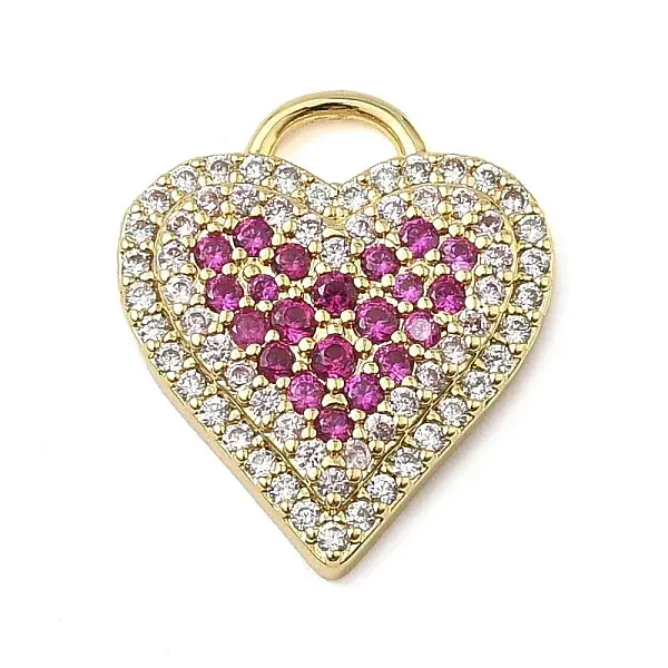 Brass Micro Pave Cubic Zirconia Pendants