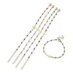 Ion Plating(IP) 304 Stainless Steel with Enamal Chain Bracelets