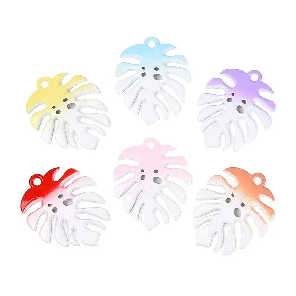 Spray Painted Alloy Big Pendants