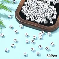 Acrylic Horizontal Hole Letter Beads