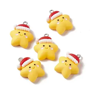Christmas Theme Opaque Resin Pendants