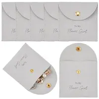 10Pcs Velvet Pouches with Snap Button