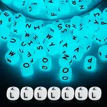 Cube with Letter Luminous Silicone Beads