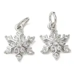 Brass Micro Pave Cubic Zirconia Pendants with Jumping Ring