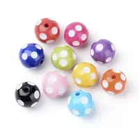 Mixed Opaque Acrylic Round Beads