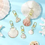 5Pcs Electroplate Shell Pendant Decorations