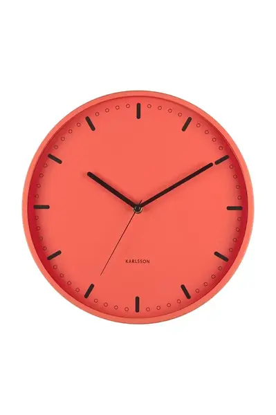 Nástěnné hodiny Karlsson Cool Retro 30 cm oranžová barva