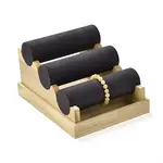 3 Layer Wood Jewelry Bracelet Displays Stands