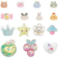 60Pcs 15 Styles Transparent Resin Cabochons