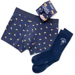 CELIO XMIBOPASTA Boxerky a ponožky v darčekovom balení, tmavo modrá, veľkosť