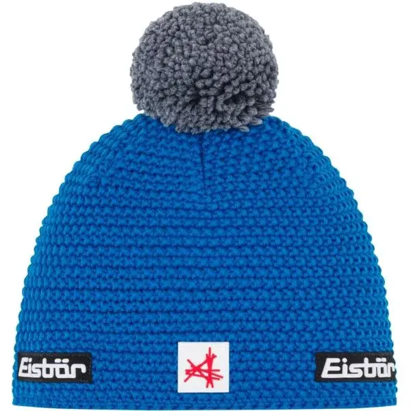 Eisbär JAMIE POMPON Pánska zimná čiapka, modrá, veľkosť