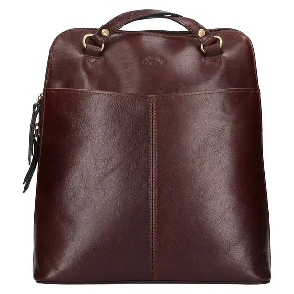 Dámská kožená batůžko kabelka Katana Moana - hnědá