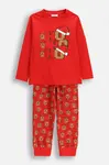Dětská bavlněná pyžamová souprava Coccodrillo červená barva, MERRY XMAS