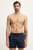 Plavkové šortky HUGO DOMINICA hnědá barva