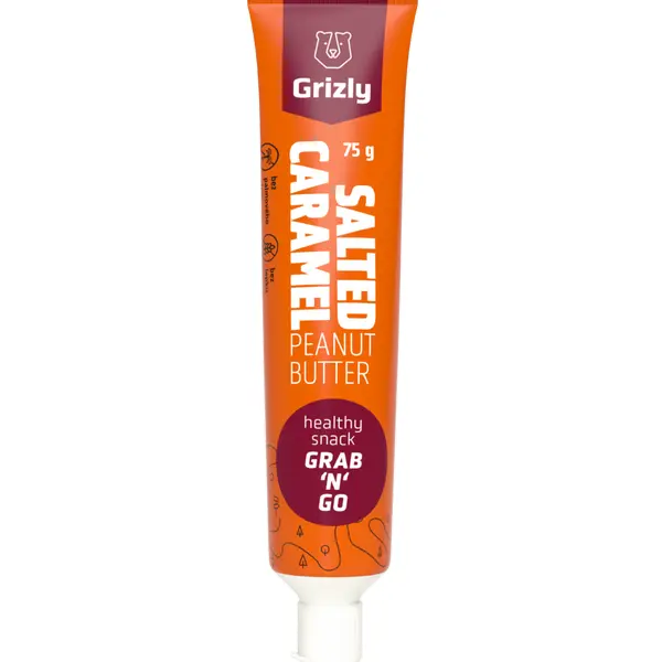 Grizly Arašídový krém slaný karamel v tubě 75 g